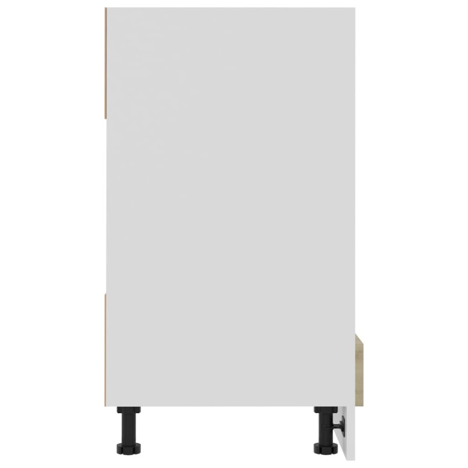 Armario de horno madera contrachapada color roble 60x46x81,5