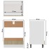 Armario de horno madera contrachapada color roble 60x46x81,5