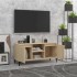 Mueble de TV con patas metal color roble Sonoma 103,5x35x50