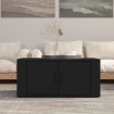 Mesa de centro madera contrachapada negro 80x50x36 cm