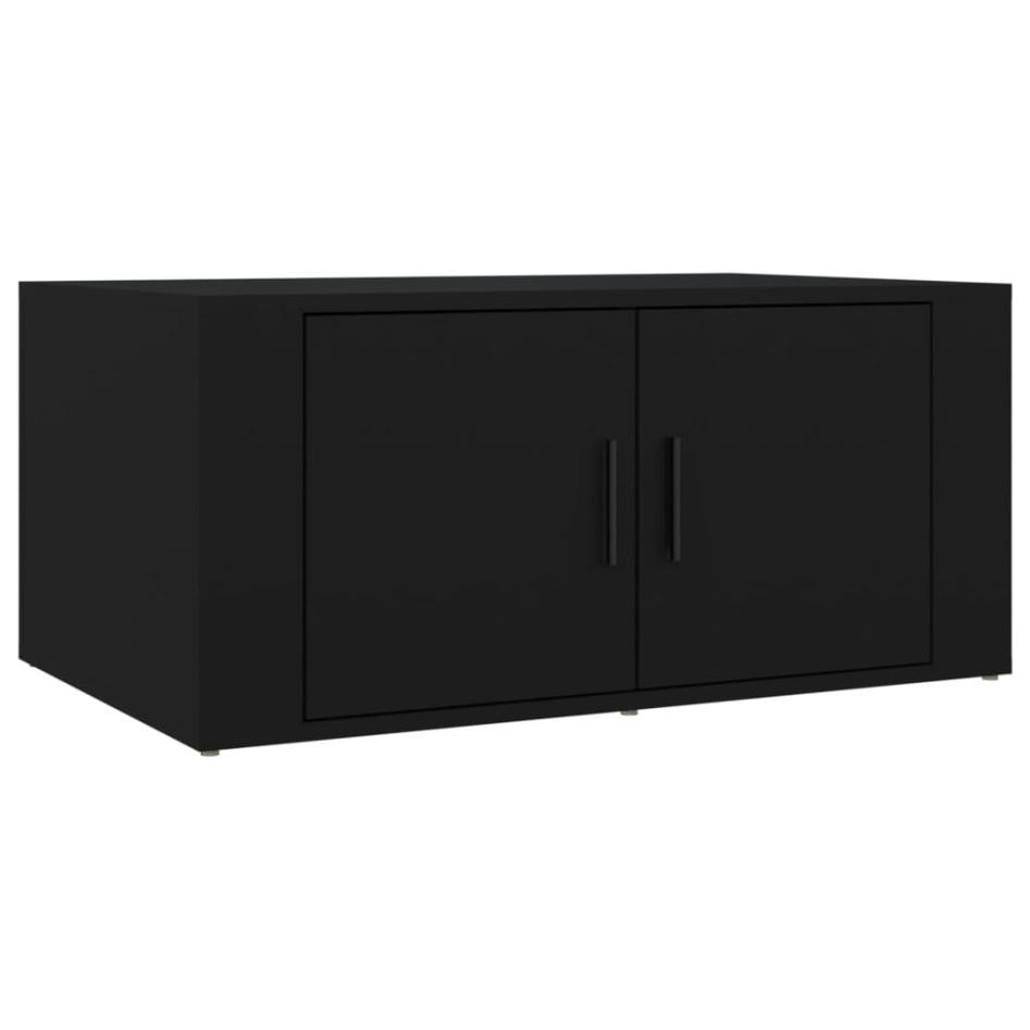Mesa de centro madera contrachapada negro 80x50x36