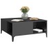 Mesa de centro madera contrachapada negro 80x80x36,5