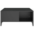 Mesa de centro madera contrachapada negro 80x80x36,5