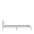 Estructura de cama sin colchón madera maciza blanco 90x200