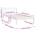 Estructura de cama sin colchón madera maciza blanco 90x200