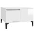 Mesa de centro madera contrachapada blanco brillo 55x55x36,5