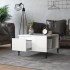 Mesa de centro madera contrachapada blanco brillo 55x55x36,5