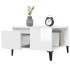 Mesa de centro madera contrachapada blanco brillo 55x55x36,5