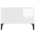 Mesa de centro madera contrachapada blanco brillo 55x55x36,5