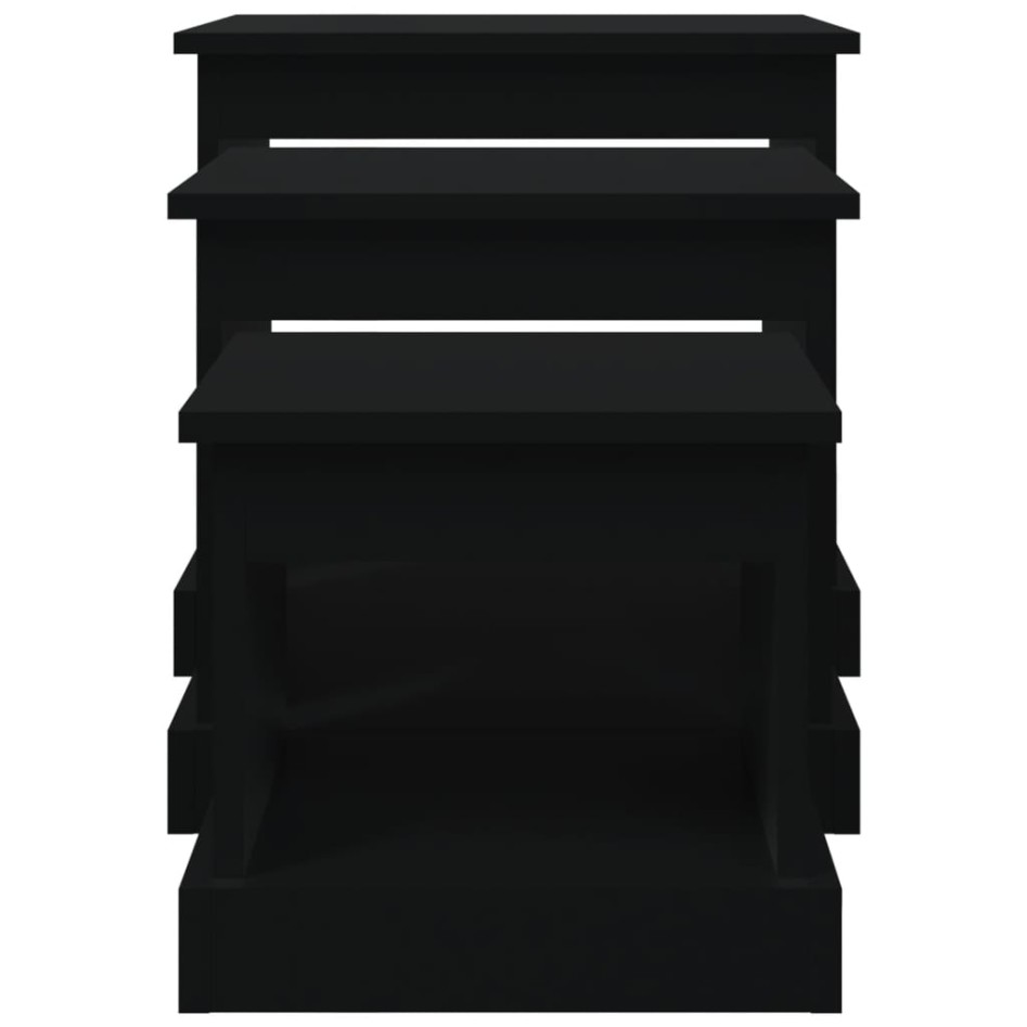 Mesas de centro 3 uds madera de ingeniería