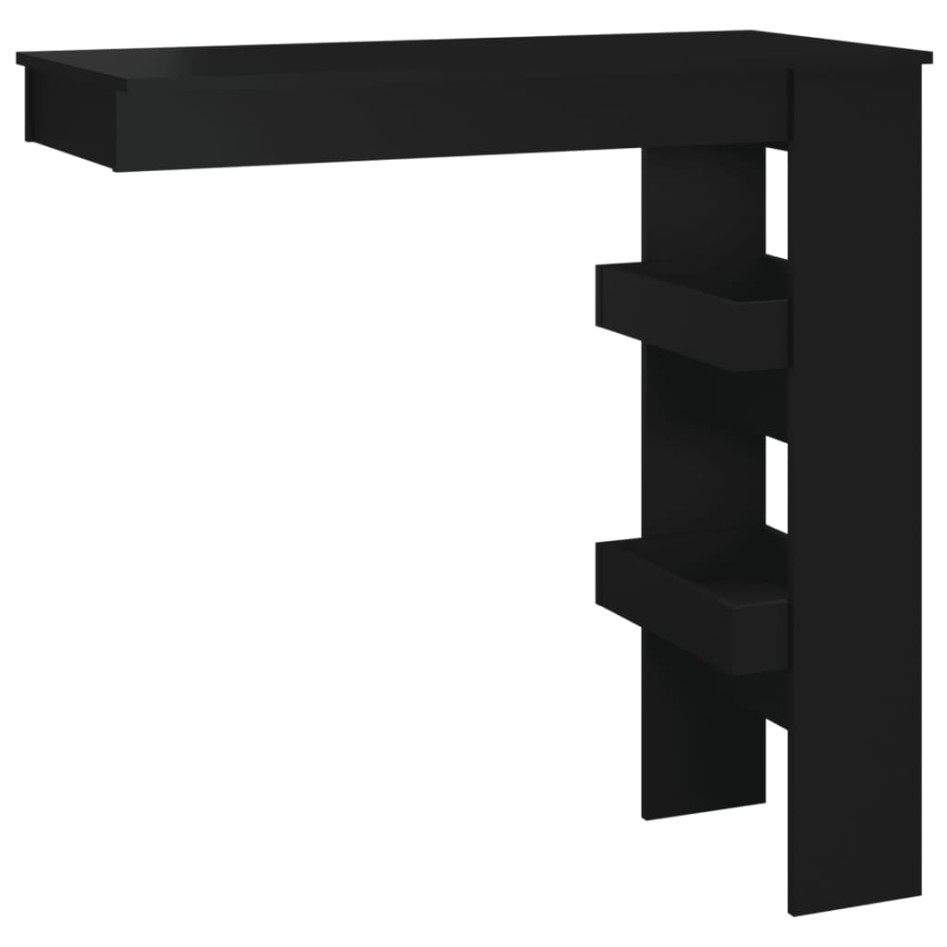 Mesa de bar de pared madera contrachapada negro