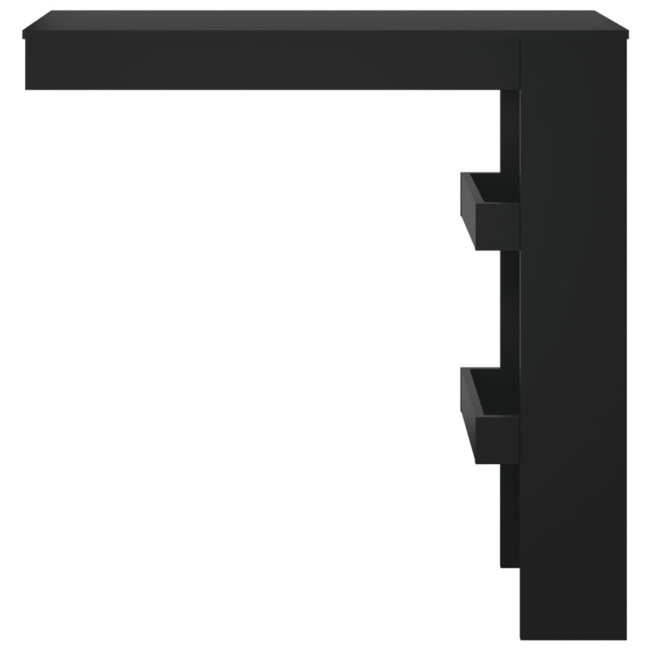 Mesa de bar de pared madera contrachapada negro