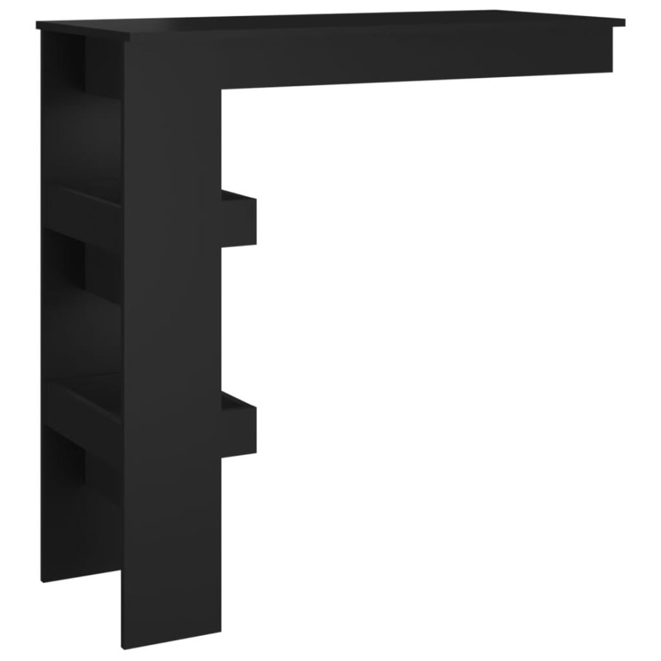 Mesa de bar de pared madera contrachapada negro