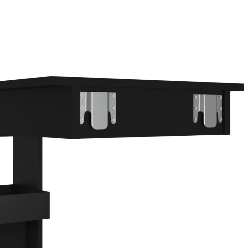 Mesa de bar de pared madera contrachapada negro