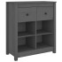 Aparador de madera maciza de pino gris 70x35x80