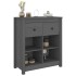 Aparador de madera maciza de pino gris 70x35x80