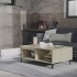 Mesa de centro madera contrachapada blanco y roble 90x60x35