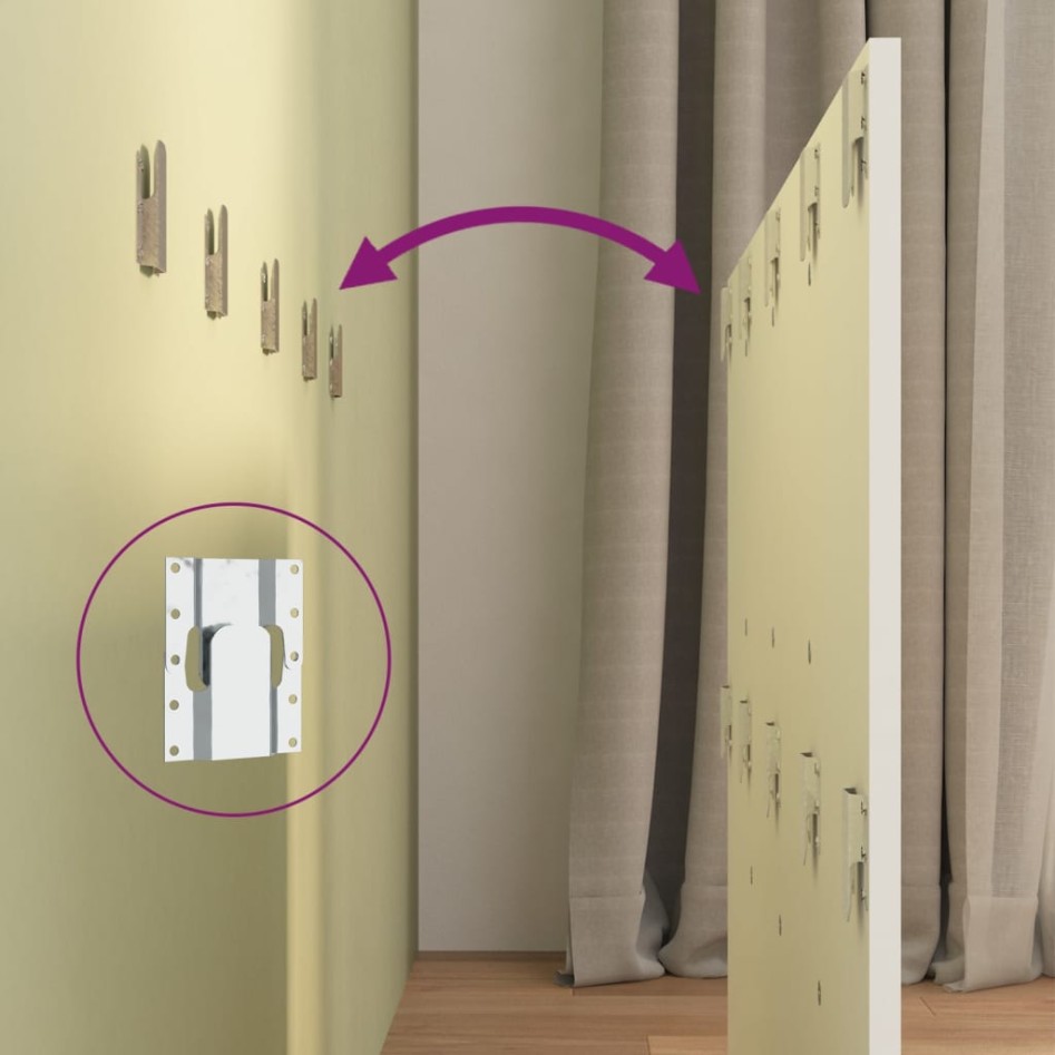 Cabecero de cama madera contrachapada blanco 120x1,5x80