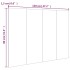 Cabecero de cama madera contrachapada blanco 120x1,5x80