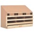 Ponedero para gallinas 4 compartimentos madera pino 93x40x65