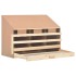 Ponedero para gallinas 4 compartimentos madera pino 93x40x65