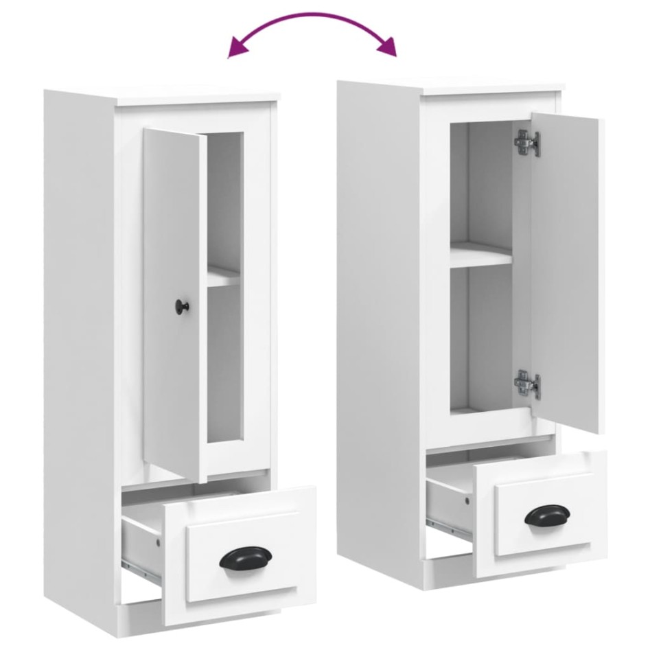 Aparador alto madera contrachapada blanco 36x35,5x103,5