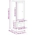 Aparador alto madera contrachapada blanco 36x35,5x103,5