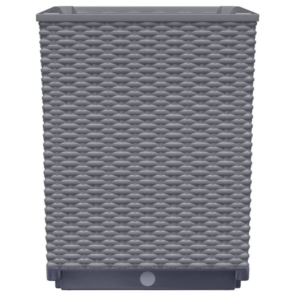 Jardineras 4 uds polipropileno azul gris 30x30x37