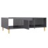 Mesa de centro madera contrachapada gris brillo 103,5x60x35
