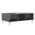 Mesa de centro madera contrachapada gris brillo 103,5x60x35