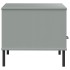 Mesa de centro patas metal OSLO madera maciza gris 85x50x45
