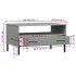 Mesa de centro patas metal OSLO madera maciza gris 85x50x45