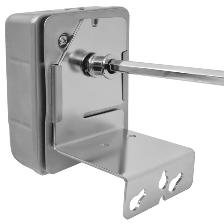 Espetón para asados y barbacoa con motor acero 1000