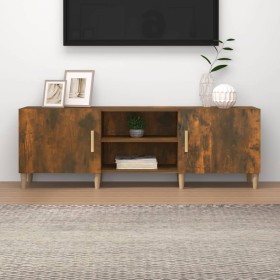 Mueble de TV madera contrachapada roble ahumado 150x30x30