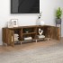 Mueble de TV madera contrachapada roble ahumado 150x30x30