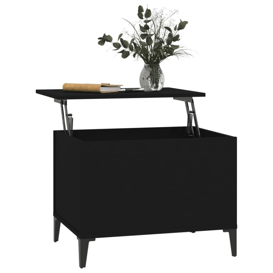 Mesa de centro madera contrachapada negro 60x44,5x45
