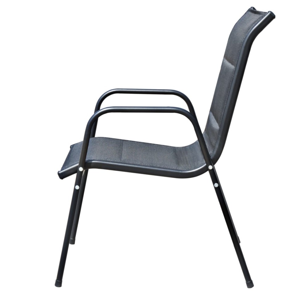 Juego de comedor de jardín 5 piezas de acero