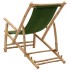 Silla de playa de bambú y lona