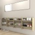 Zapateros de pared 4 uds contrachapada roble Sonoma 60x18x60