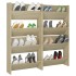 Zapateros de pared 4 uds contrachapada roble Sonoma 60x18x60