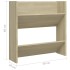 Zapateros de pared 4 uds contrachapada roble Sonoma 60x18x60