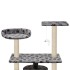 Rascador para gatos con poste de sisal 95 cm huellas