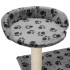 Rascador para gatos con poste de sisal 95 cm huellas