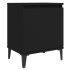 Mesitas de noche con patas de metal negro 40x30x50