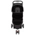 Cochecito para perros plegable tela oxford negro 80x46x98