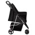 Cochecito para perros plegable tela oxford negro 80x46x98