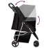 Cochecito para perros plegable tela oxford negro 80x46x98