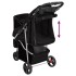 Cochecito para perros plegable tela oxford negro 80x46x98
