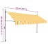 Toldo manual retráctil con LED blanco y naranja 350