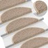 Alfombrilla autoadhesiva escalera sisal 15 uds beige 56x17x3
